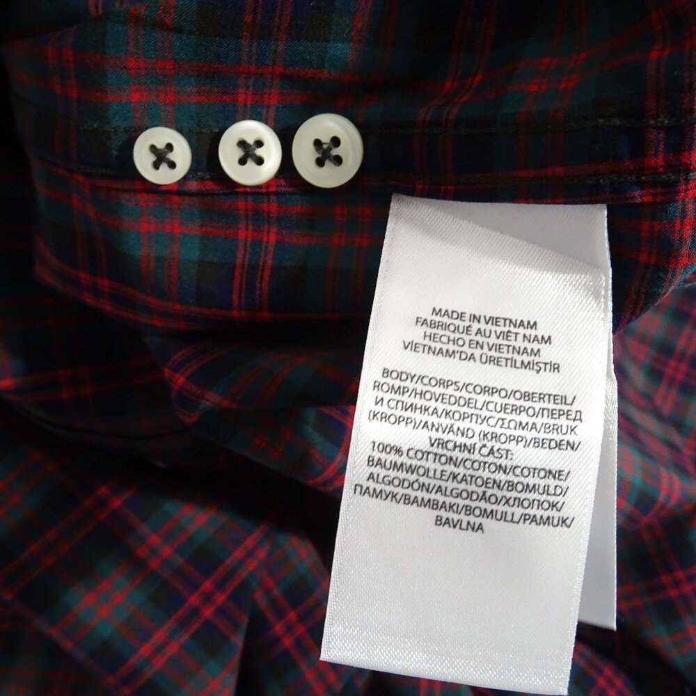 Polo Ralph Lauren Men Classic Fit Plaid Button Down Shirt Red Green XL Christmas - Picture 7 of 12